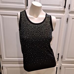 LC Lauren Conrad Black Sparkle Tank Top